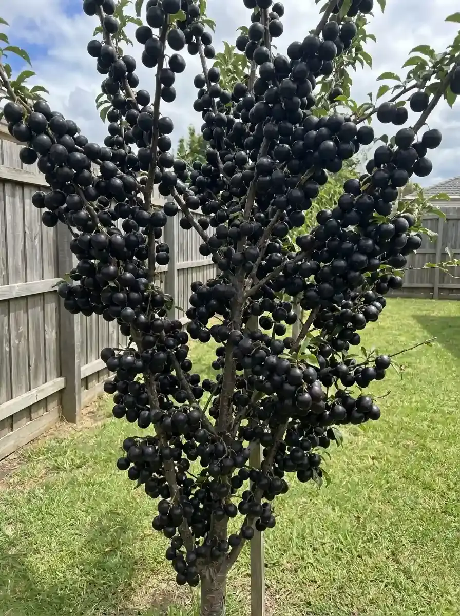Плоди сливи Скорпіон на гілці